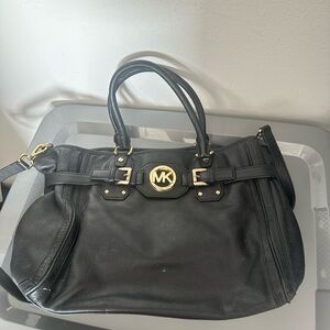 Michael Kors Black Leather Tote Bag